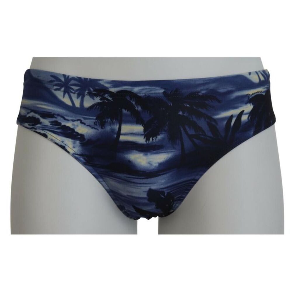 Dolce & Gabbana Swim Briefs Palm Tree Print Men Blue Swimwear
